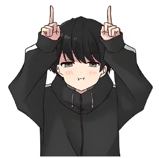 😈 emoji Юрудура-кун (большой) @nyasticks Telegram sticker 17 of 25