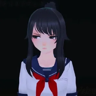 😒 emoji 🔪-Ayano Aishi-🔪 Telegram sticker 24 of 38