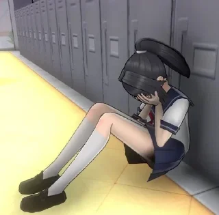 😭 emoji 🔪-Ayano Aishi-🔪 Telegram sticker 17 of 38