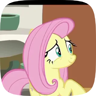 😅 emoji Fluttershy Telegram sticker 22 of 42
