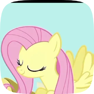 😆 emoji Fluttershy Telegram sticker 15 of 42