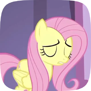 ❌ emoji Fluttershy Telegram sticker 2 of 42