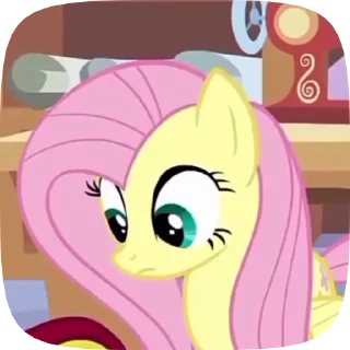 😳 emoji Fluttershy Telegram sticker 10 of 42