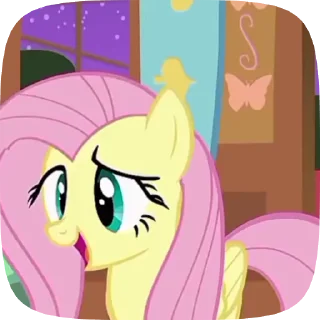 😅 emoji Fluttershy Telegram sticker 17 of 42