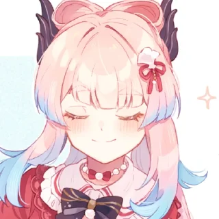 😌 emoji Kokomi by @kiyunya Telegram sticker 8 of 57