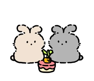 ✉️ emoji baby rabbits | @softsticks Telegram sticker 10 of 24