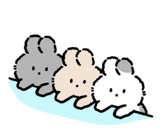 ✉️ emoji baby rabbits | @softsticks Telegram sticker 11 of 24
