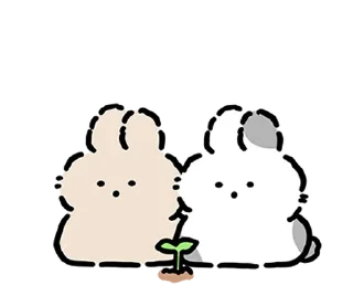 ✉️ emoji baby rabbits | @softsticks Telegram sticker 23 of 24