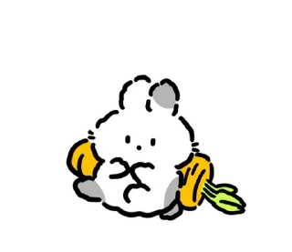 ✉️ emoji baby rabbits | @softsticks Telegram sticker 21 of 24
