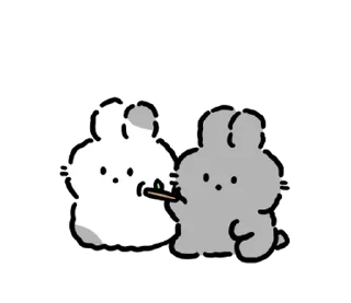 ✉️ emoji baby rabbits | @softsticks Telegram sticker 7 of 24