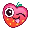 😜 emoji Strawberry Emoji @xkysluv Telegram sticker 11 of 56