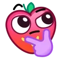 🤔 emoji Strawberry Emoji @xkysluv Telegram sticker 20 of 56