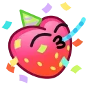 🥳 emoji Strawberry Emoji @xkysluv Telegram sticker 13 of 56