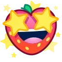 🤩 emoji Strawberry Emoji @xkysluv Telegram sticker 12 of 56