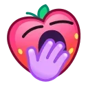 🥱 emoji Strawberry Emoji @xkysluv Telegram sticker 24 of 56