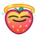 😇 emoji Strawberry Emoji @xkysluv Telegram sticker 6 of 56