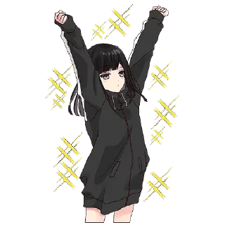🎊 emoji Юродура-чан 6 @nyasticks Telegram sticker 13 of 26