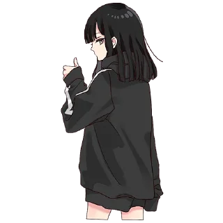 👍 emoji Юродура-чан 6 @nyasticks Telegram sticker 2 of 26