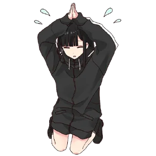 🙏 emoji Юродура-чан 6 @nyasticks Telegram sticker 6 of 26