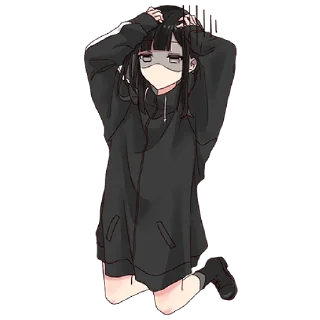 😱 emoji Юродура-чан 6 @nyasticks Telegram sticker 12 of 26
