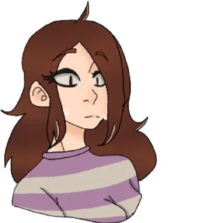 😥 emoji Akira's wife (Nadya) няманяма  хапахапа Telegram sticker 18 of 33