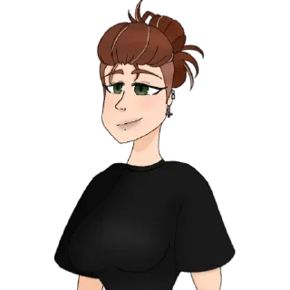 🙂 emoji Akira's wife (Nadya) няманяма  хапахапа Telegram sticker 13 of 33
