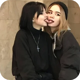 🙂 emoji Lesbianlife Telegram sticker 8 of 79