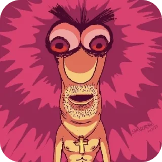 👄 emoji Smiling Friends | via @StickedApp_bot Telegram sticker 17 of 81
