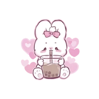 🥤 emoji cute bunny Telegram sticker 11 of 39