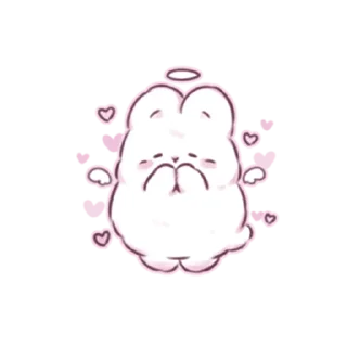 💙 emoji cute bunny Telegram sticker 7 of 39