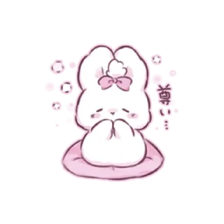 🛑 emoji cute bunny Telegram sticker 6 of 39