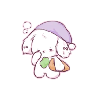 😴 emoji cute bunny Telegram sticker 20 of 39