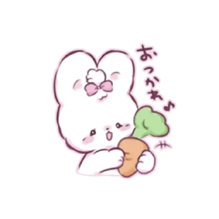 🥕 emoji cute bunny Telegram sticker 16 of 39