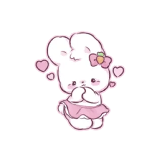 💕 emoji cute bunny Telegram sticker 12 of 39