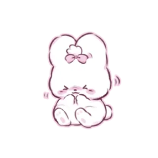 😨 emoji cute bunny Telegram sticker 22 of 39