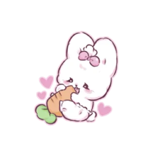 🥕 emoji cute bunny Telegram sticker 10 of 39