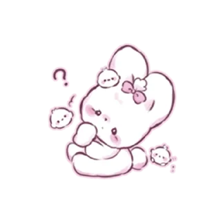🤔 emoji cute bunny Telegram sticker 15 of 39