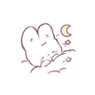 😴 emoji cute bunny Telegram sticker 18 of 39