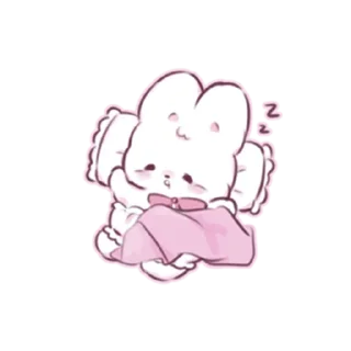 😴 emoji cute bunny Telegram sticker 19 of 39
