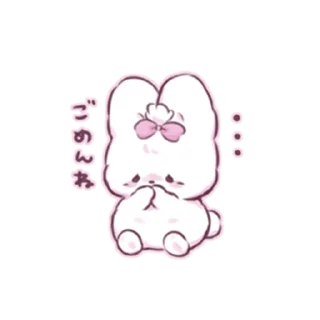 Sticker from cute bunny