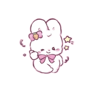 👍 emoji cute bunny Telegram sticker 21 of 39