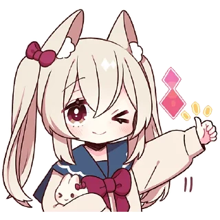 👍 emoji Зайка Свити @Nyasticks Telegram sticker 6 of 41