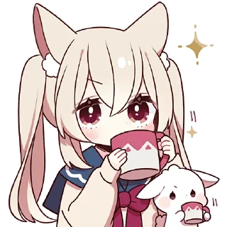 ☕ emoji Зайка Свити @Nyasticks Telegram sticker 16 of 41