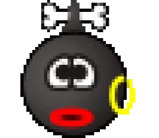 🐍 emoji Kolobok HD Dark skin 2 Telegram sticker 17 of 49