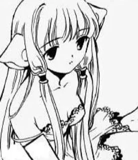 😔 emoji chobits Telegram sticker 8 of 51