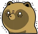 😱 emoji Raccoon dog & Fox :: @line_stickers Telegram sticker 7 of 120
