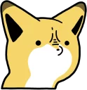 😩 emoji Raccoon dog & Fox :: @line_stickers Telegram sticker 6 of 120