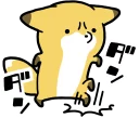 😩 emoji Raccoon dog & Fox :: @line_stickers Telegram sticker 14 of 120