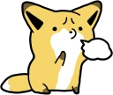 😙 emoji Raccoon dog & Fox :: @line_stickers Telegram sticker 24 of 120