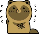 🙅 emoji Raccoon dog & Fox :: @line_stickers Telegram sticker 5 of 120